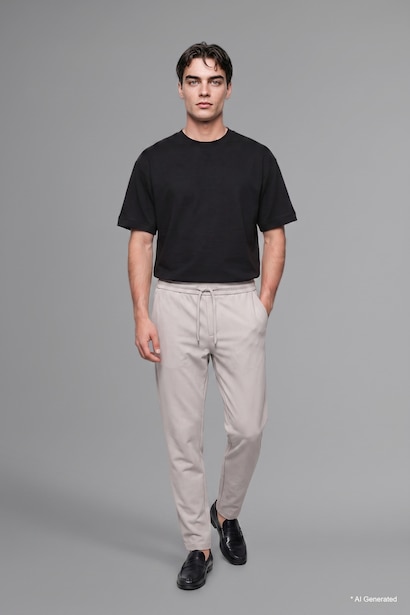 Regular Fit Bağcıklı Pantolon