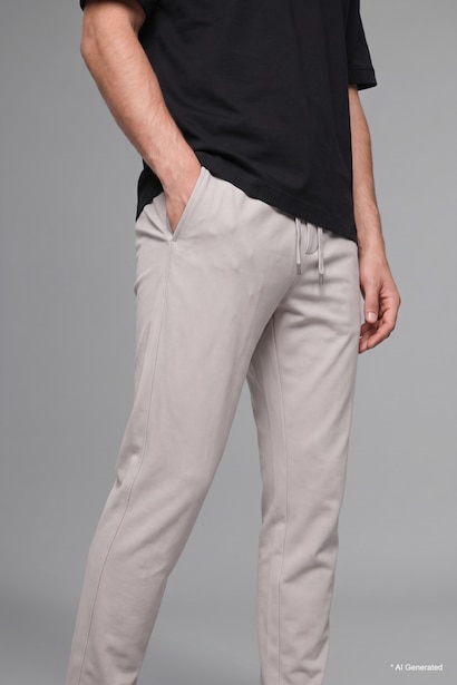 Regular Fit Bağcıklı Pantolon