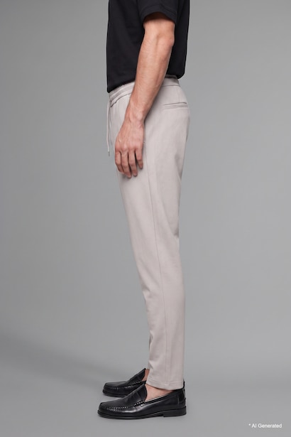 Regular Fit Bağcıklı Pantolon