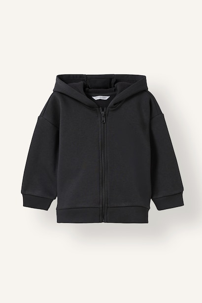 Kapüşonlu Fermuarlı Basic Sweatshirt Hırka Erkek Bebek