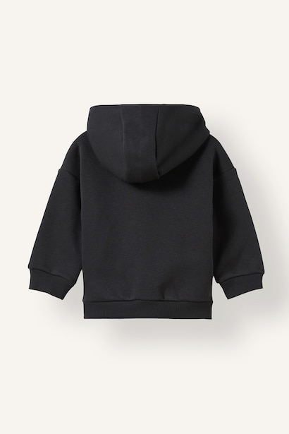 Kapüşonlu Fermuarlı Basic Sweatshirt Hırka Erkek Bebek