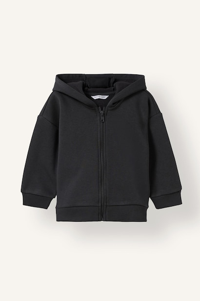 Kapüşonlu Fermuarlı Basic Sweatshirt Hırka Erkek Bebek