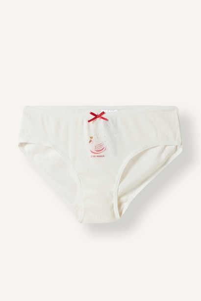 Baskılı Penye 3'Lü Slip Külot Kız Çocuk