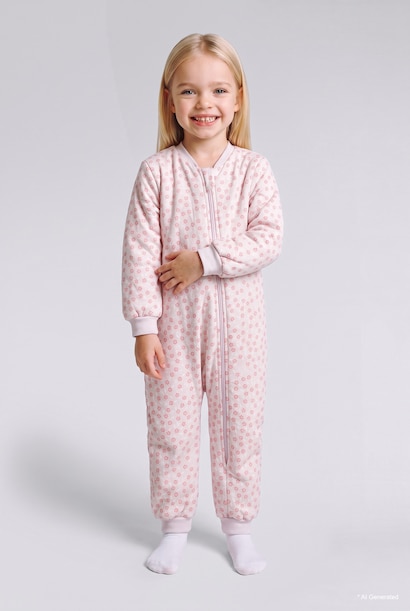 Woman Crew Neck Printed Jumpsuit