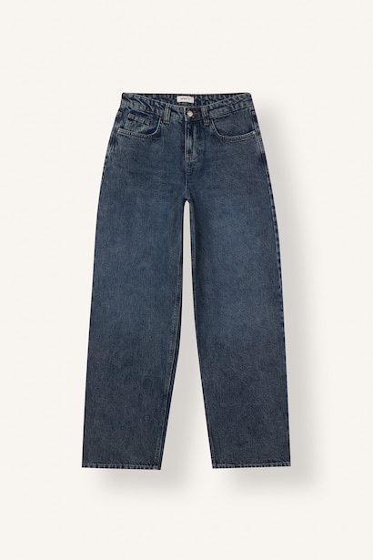 Barrel Fit High Waist Wide Leg Jeans
