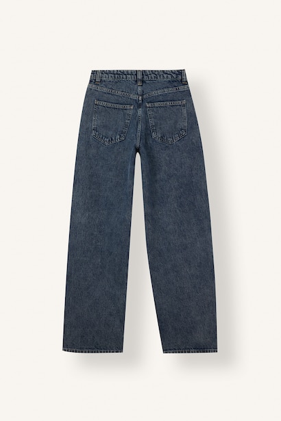 Barrel Fit High Waist Wide Leg Jeans