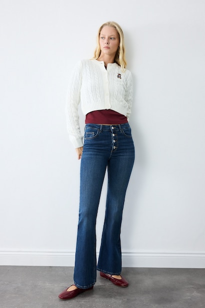 Mia Flare Fit Regular Waist Trousers