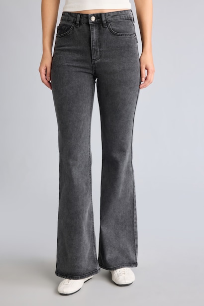 Flare Fit Mid Waist Jeans