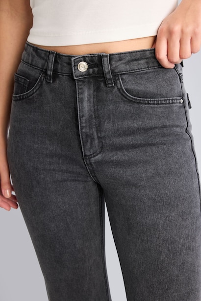 Flare Fit Mid Waist Jeans