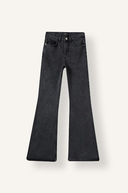 Flare Fit Mid Waist Jeans