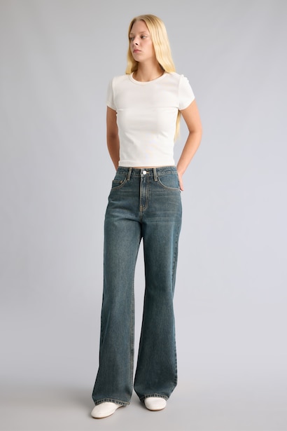 Straight Wide Yüksek Bel Jean
