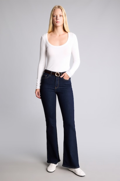 Normal Waist Flare Trousers