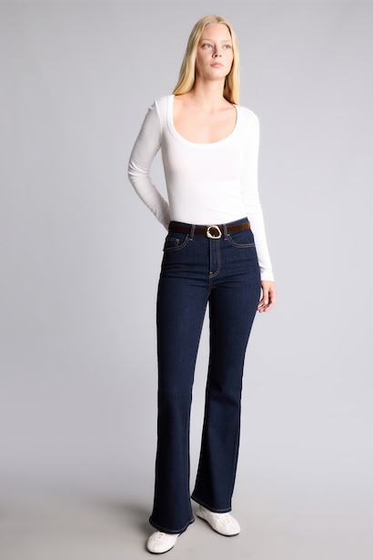 Normal Waist Flare Trousers