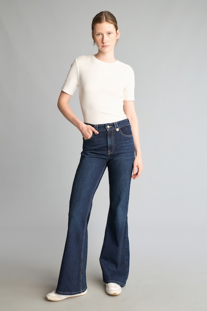 Flare Fit Mid Waist Flared Jeans