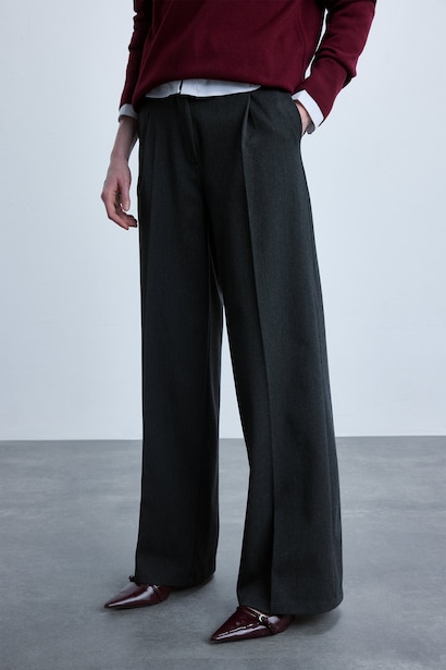 High Waist Wide Leg Trousers