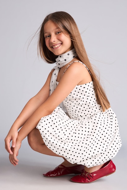 Balloon Fit Sleeveless Woven Dress