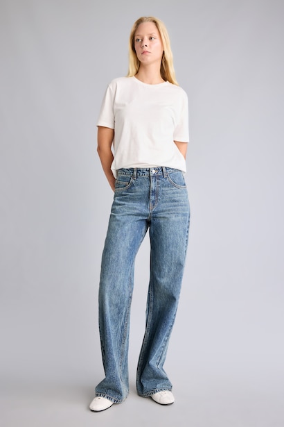 Jean taille haute large Coupe droite