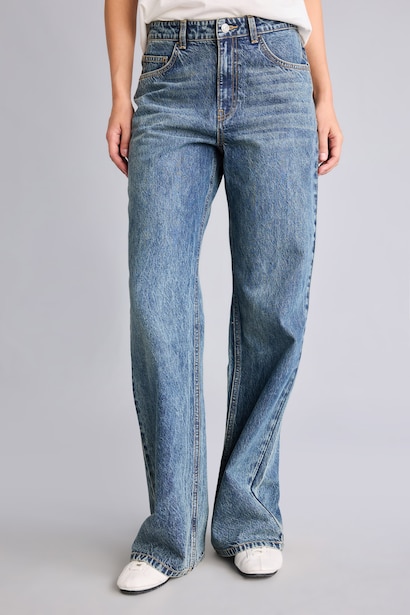 Jean taille haute large Coupe droite
