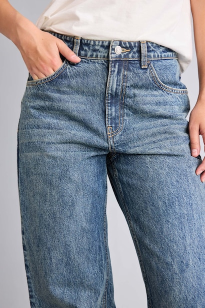 Jean taille haute large Coupe droite