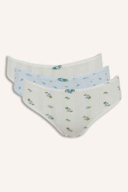 Desneli 3'lü Slip Külot
