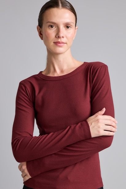 Slim Fit Camisole Long Sleeve T-Shirt