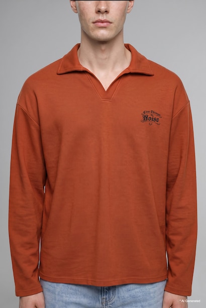 Boxy Fit Pique Sweatshirt