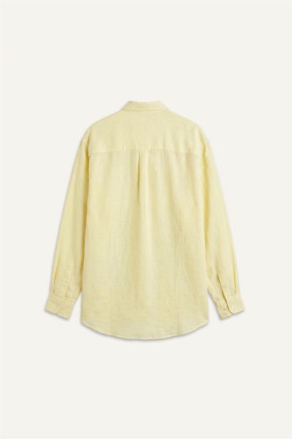 Relax Fit Linen Blended Long Sleeve Shirt