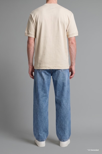 100% Cotton High Waist Wide Leg Trousers
