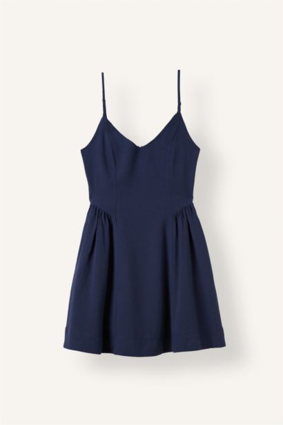Linen Blended Mini Dress