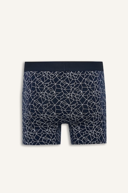 Regular Fit Geometrik Desenli 2'li Boxer