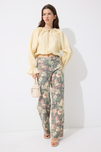 Crop Poplin Basic Bluz