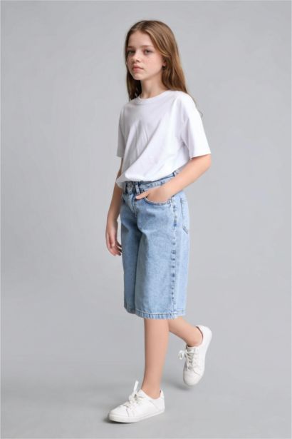 Girl 100% Cotton Denim Shorts
