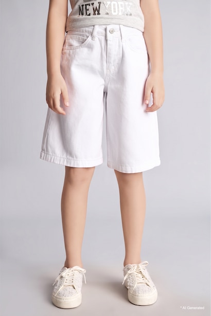 Girl Elastic Waist Shorts