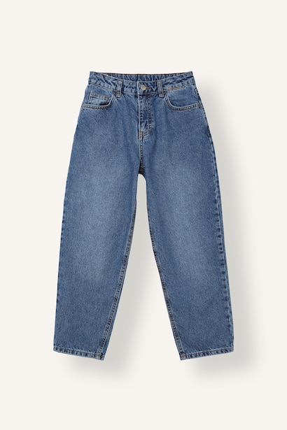 Balloon Fit Denim Trousers