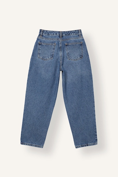Balloon Fit Denim Trousers