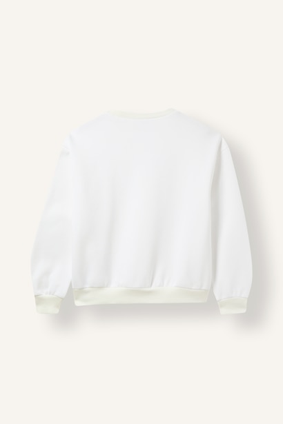 Relax Fit Slogan Pattern Crew Neck Sweatshirt