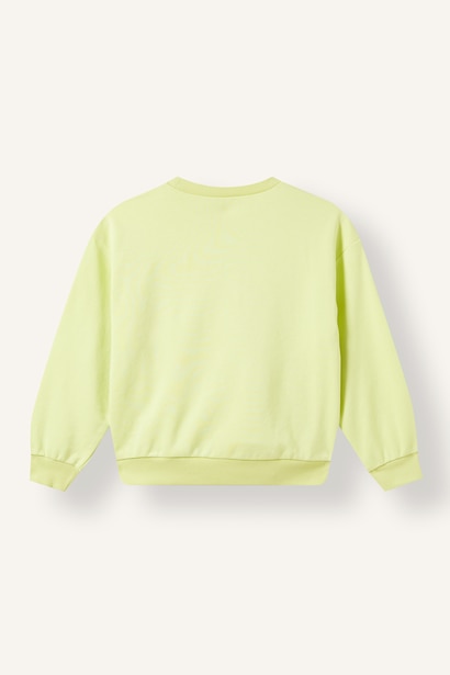 Relax Fit Slogan Crew Neck Sweatshirt