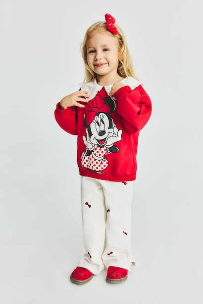 Baby Girl Regular Fit Elastic Waist Gabardine Trousers
