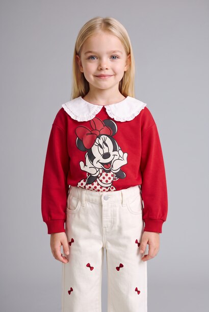 Baby Girl Regular Fit Elastic Waist Gabardine Trousers