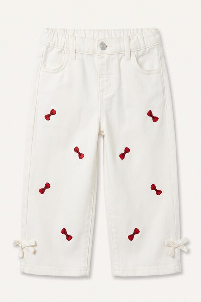 Baby Girl Regular Fit Elastic Waist Gabardine Trousers
