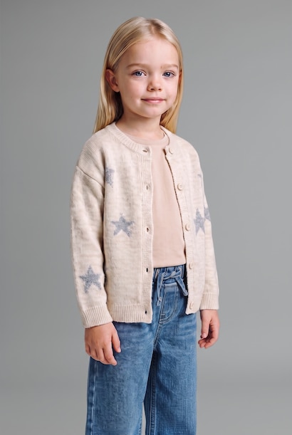 Regular Fit Crew Neck Cardigan