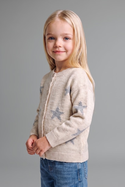 Regular Fit Crew Neck Cardigan