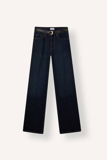 Straight Wide Yüksek Bel Jean