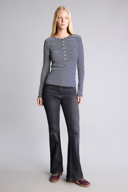 Flare Fit Orta Bel Jean