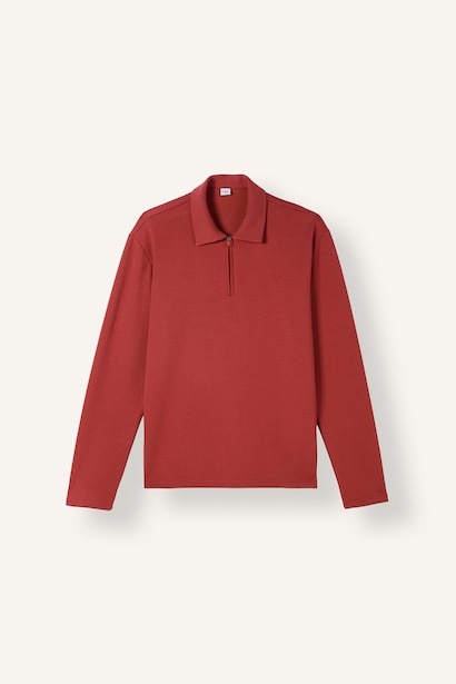 Standart Fit Fermuarlı Modal Basic Sweatshirt