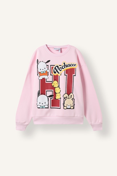 Relaxed Fit Pochacco Baskılı Sweatshirt Kız Çocuk