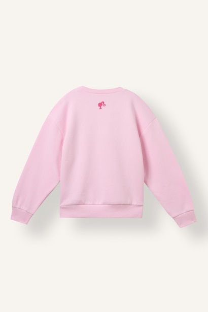 Relax Fit Barbie Licensed Printed Crew Neck Sweatshirt