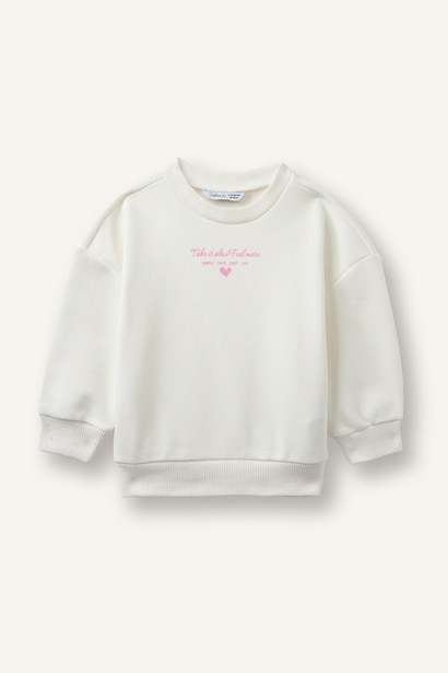 Baby Girl Crew Neck Thick Sweatshirt