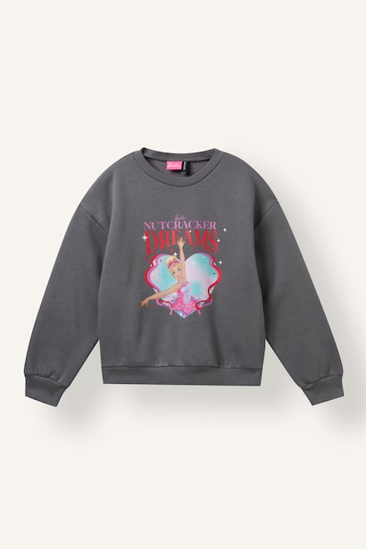 Relax Fit Barbie Licensed Crew Neck Sweatshirt