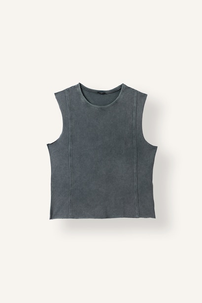Oversize Dikiş Detaylı Basic Atlet